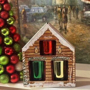 Martha Stewart White Mountains Set of  3 Soy Blended Candles Christmas •NEW•